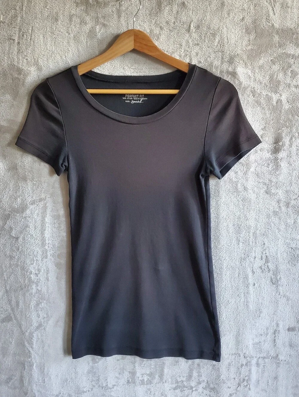 J.Crew Perfect Fit Tee Womens S Gray Crewneck Short Sleeve Cotton Minimalist